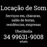 aluguel caixa equipamento som uberlândia