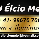 Som, Iluminação e Projetor.