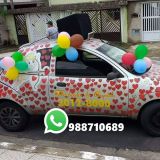 Telemensagem ao vivo com carro