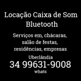 Aluguel Caixa de Som Bluetooth Uberlândia