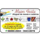 Maior festa -aluguel de mesas e cadeiras