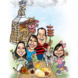 Ótimas caricaturas feitas sob encomenda.
