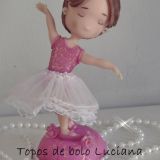 Topos de bolo biscuit Bailarina