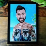 Caricaturas manuais artísticas por encomenda.