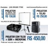 Locação Projetor Telão Pulpito Videoke Mogi mirim