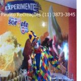 Palhaço locutor, animação de loja soverteria