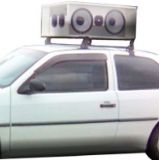 Locutor e som,carro de som,vinheta...