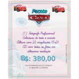 Pacote Cars infantil.