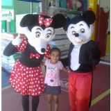 Personagem vivo Mickey e Minie para festa infantil