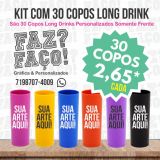 Kit com 30 Copos Long Drink