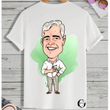 caricaturas em camisas