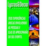 Decoração com lycra tecido malha tensionada