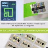 Adesivo Holográfico - Personalizado (100 Unidades)