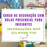 Curso decoração de bolas presencial para iniciante