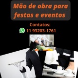 Mão de obra para festas e eventos