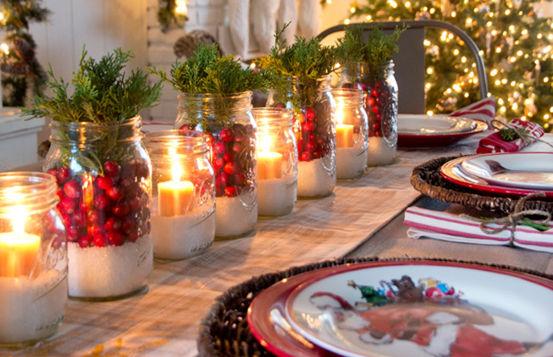 Ideias para decora&ccedil;&atilde;o de mesa de Natal