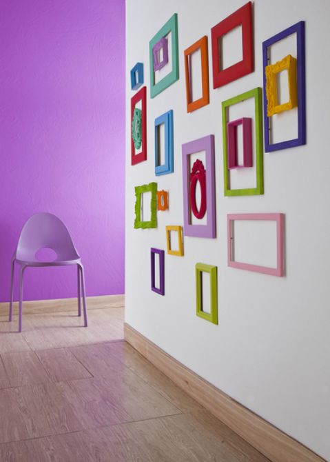 Decora&ccedil;&atilde;o para Evento cultural com molduras coloridas