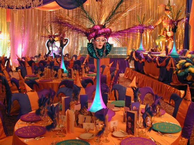 Decoração temática de baile de Mascaras Decoração temática de baile de Mascaras
