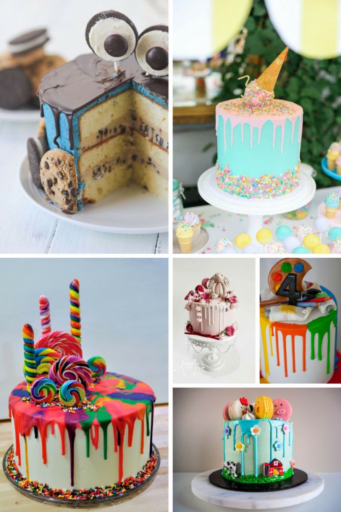 dripcake-aniversario-infantil. Dripping cake para aniversário infantil