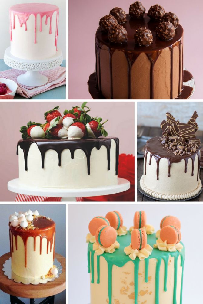 dripcake-simples Dripping cake com decoração simples