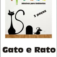 Adesivos para geladeira sjc - Gato e Rato