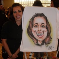 Caricaturas ao vivo em camisetas para festas eventos, casamentos, e aniversários.