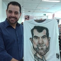 Caricaturas ao vivo em camisetas para festas eventos, casamentos, e aniversários.
