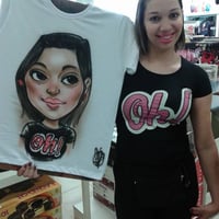 Caricaturas ao vivo em camisetas para festas eventos, casamentos, e aniversários.