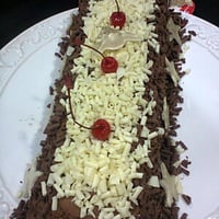 Rocambole de chocolate.