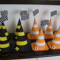 Cones Carros em e.v.a