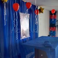 DECORAÇÃO COM TECIDO PLISSADO