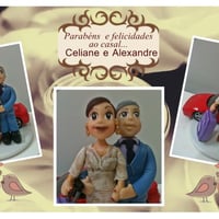 Noivinhos Topo De Bolo Personalizados Em Biscuit
Sob encomenda.
Altura: 16 cm.