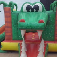 Crocodilo 2 em 1 multi atividades (pula pula e escorrega)crianças de 01 a 10 anos .