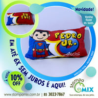 Almofada 35x20cm, sublimação total.