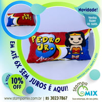 Almofada 35x20cm, sublimação total.