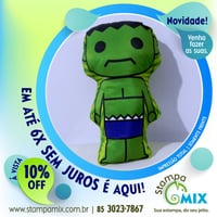 Almofada Toy 35x25cm, sublimação total.