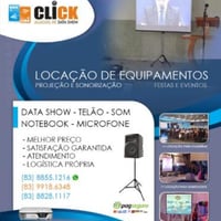 Aluguel de datashow, telao, som e notebook