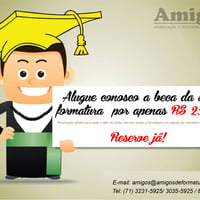 Promoção mês de Julho!
Beca por apenas r$ 25,00! não perca essa!