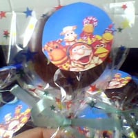 Pirulitos de chocolates tema cocoricó!