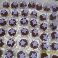 mini trufas com estrelinhas