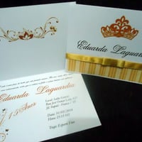 CONVITE DEBUTANTE CHARME. QUALQUER TEMA. TAMANHO 21X15.