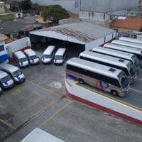 foto aérea da garagem