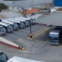 foto aérea da garagem
