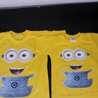 camisetas personalizadas Minions, camisetas personalizadas mãe, pai e filho e filha.