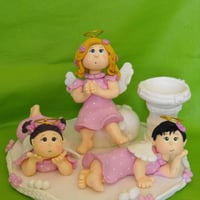 3 anjinhas topo de bolo