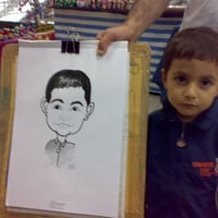 caricaturas ao vivo