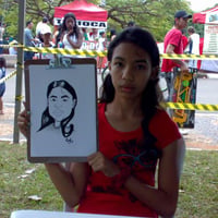 caricaturas ao vivo