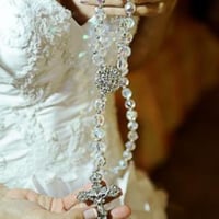 Terço para noivas em cristal com strass