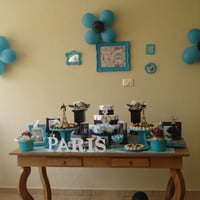Decoração Tema Paris Preto e Tifanny