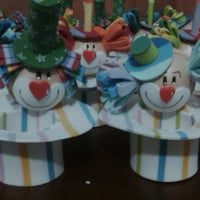 Forminhas para doces palhaço no chapeu, Feito tb em outros temas.